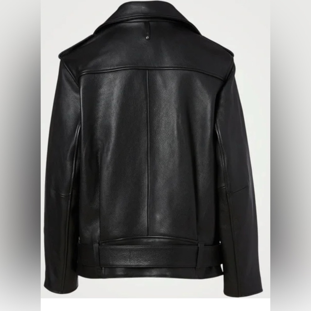 NWT Mackage Jayda Oversized 100% Cow Leather Biker Jacket $1190 Sz M - Picture 3 of 6
